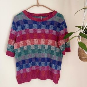 Free people checkered sweater top